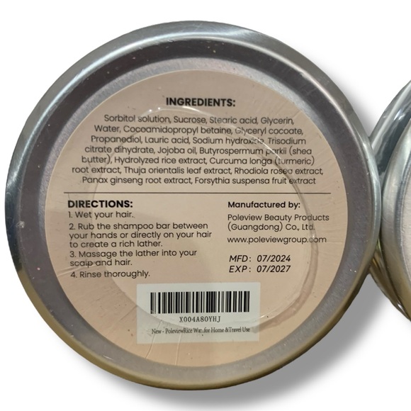 2× Rice‎ Water Shampoo Bar Soap For Hair Loss Hair Regrowth Moisturizing Scalp - Picture 7 of 10